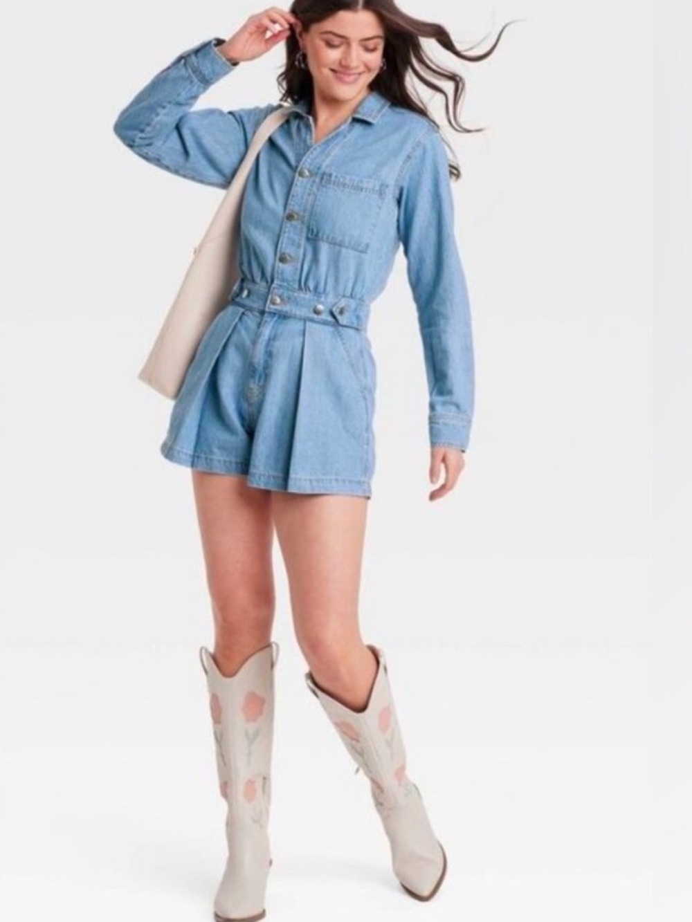 UNIVERSAL THREAD Light Wash Denim Romper!!